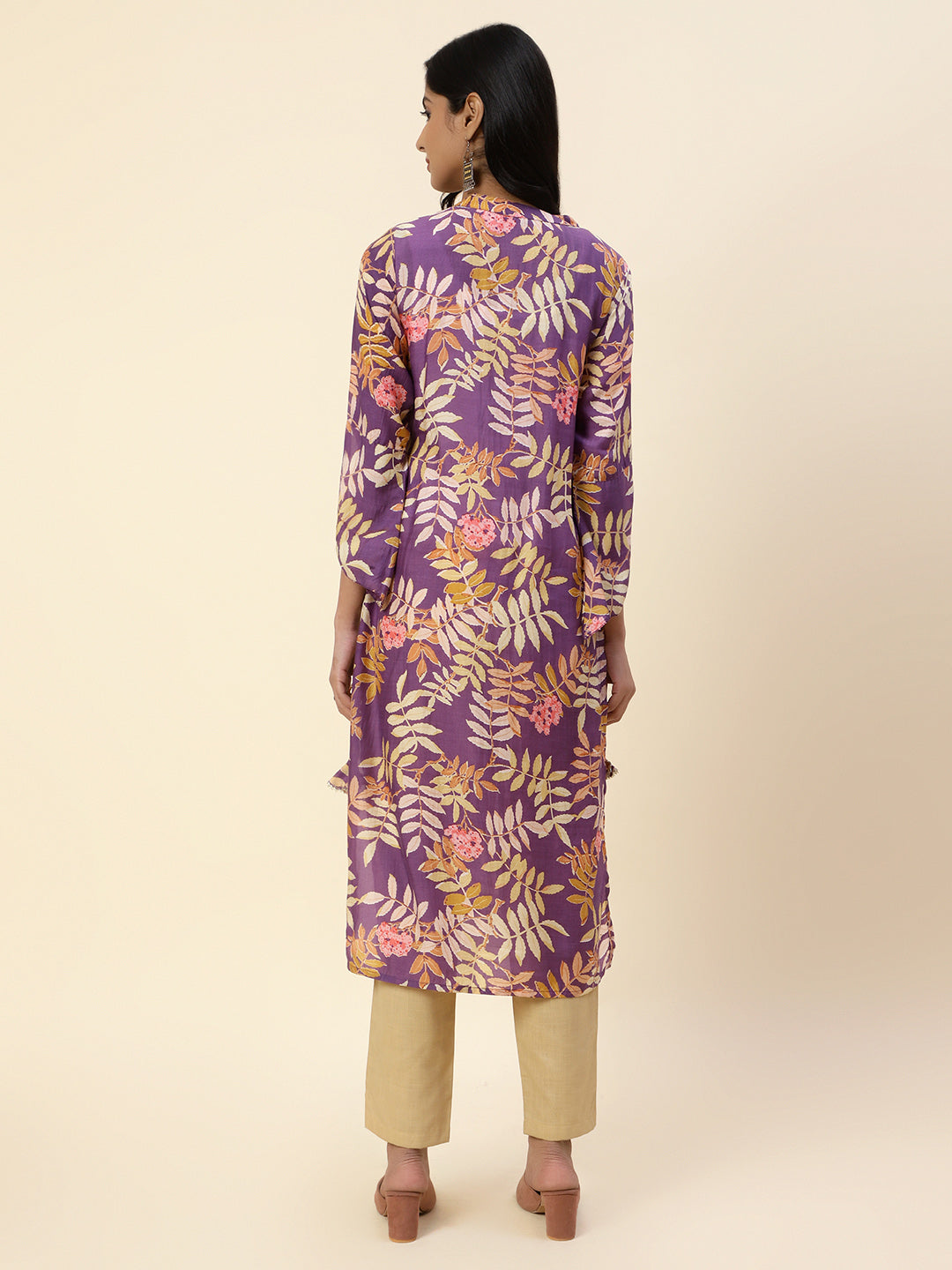 Floral Printed Muslin Kurta