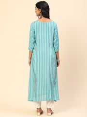 Printed Muslin Straight Kurta