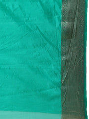 Zari Booti Organza Plain Saree