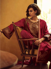 Embroidered Chanderi Unstitched Suit Piece With Dupatta