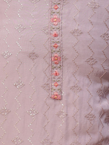 Sequin Embroidered Handloom Unstitched Suit Piece With Dupatta