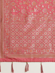 Gota Work Banarasi Woven Saree