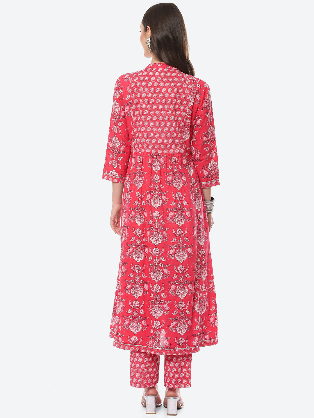 Floral Printed Cotton Kurta With Pant