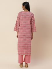 Printed Cotton Kurta With Pants