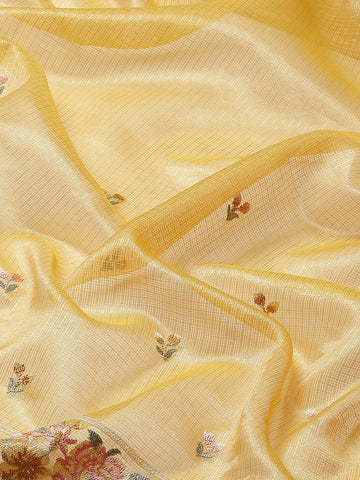 Resham Booti Embroidered Cotton Saree