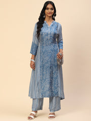 Printed Muslin Kurta With Pants