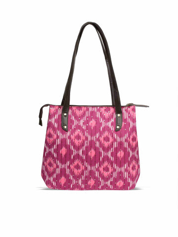 Printed Cotton Handbag With Pouch