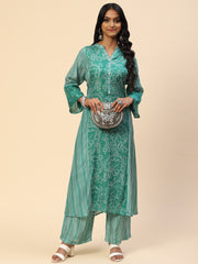 Printed Muslin Kurta With Pants