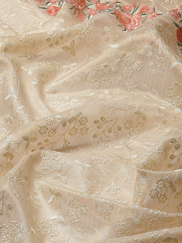 Resham Jaal Embroidered Cotton Saree