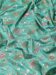 Gota Work Banarasi Woven Saree