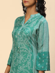 Printed Muslin Kurta With Pants