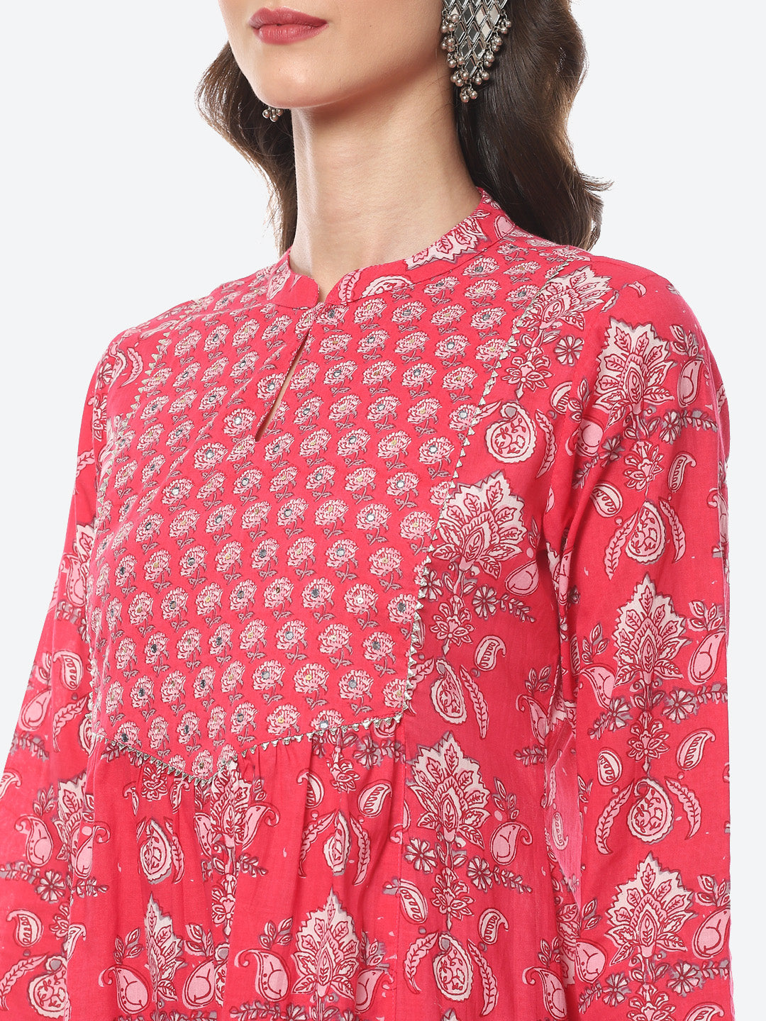 Floral Printed Cotton Kurta With Pant