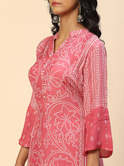 Printed Muslin Kurta With Pants