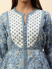 Printed Cotton Kurta With Pants