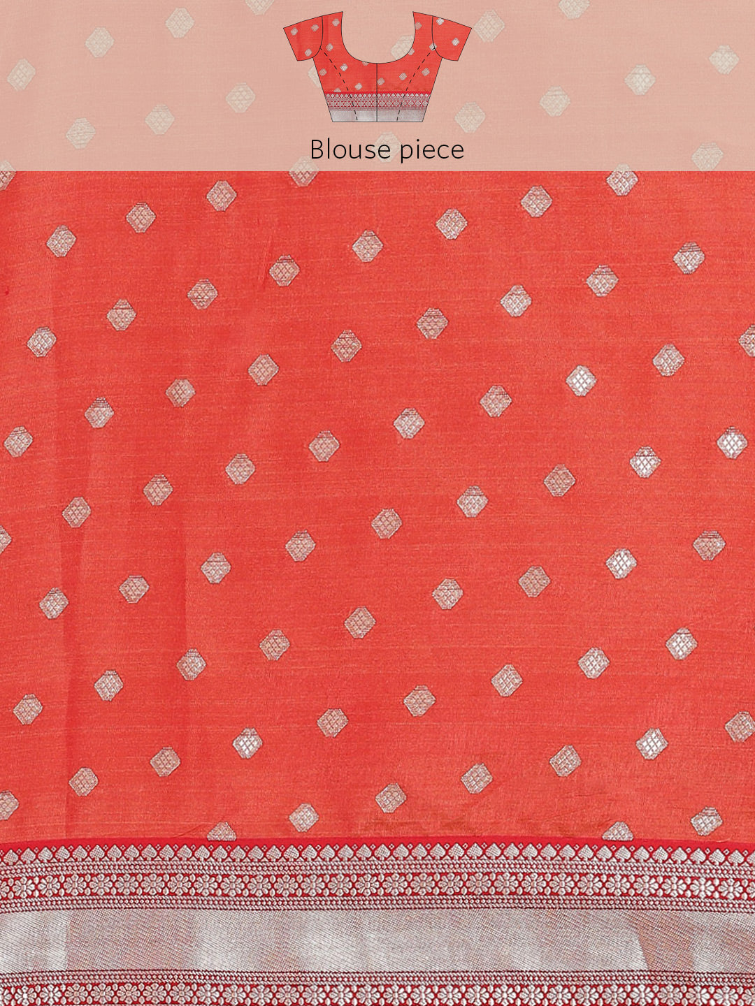 Zari Border Booti Art Handloom Woven Saree