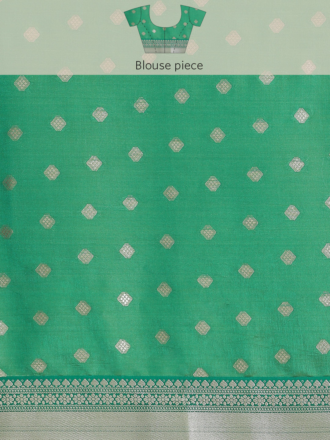 Zari Border Booti Art Handloom Woven Saree