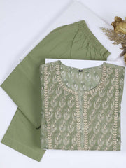 Printed Cotton Kurta With Pants